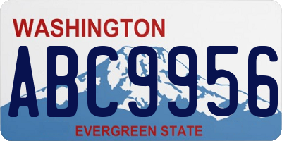 WA license plate ABC9956