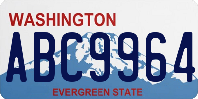 WA license plate ABC9964