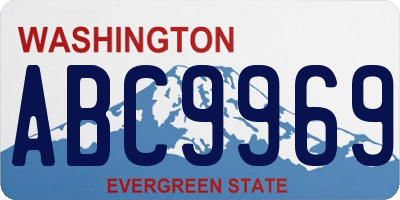 WA license plate ABC9969