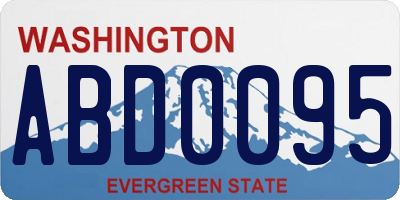 WA license plate ABD0095