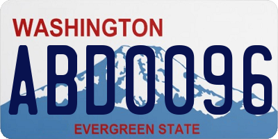 WA license plate ABD0096
