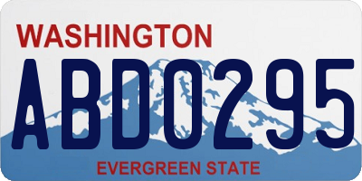 WA license plate ABD0295