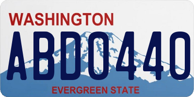WA license plate ABD0440