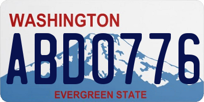 WA license plate ABD0776
