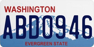 WA license plate ABD0946