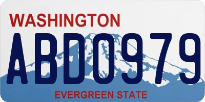 WA license plate ABD0979
