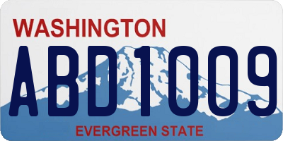 WA license plate ABD1009