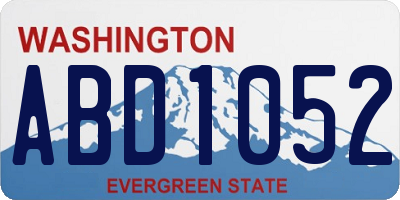 WA license plate ABD1052