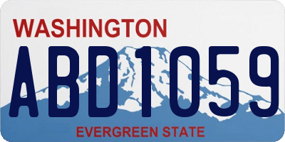 WA license plate ABD1059