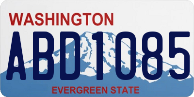 WA license plate ABD1085