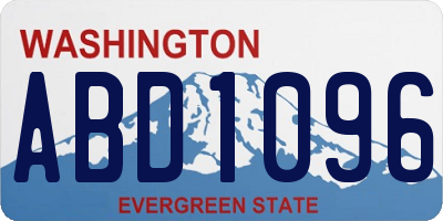 WA license plate ABD1096