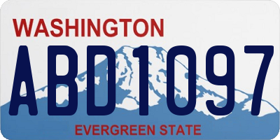 WA license plate ABD1097