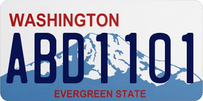 WA license plate ABD1101