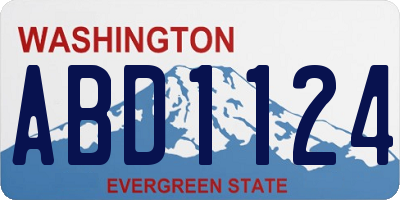 WA license plate ABD1124