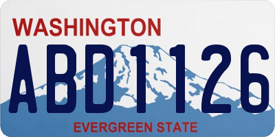WA license plate ABD1126