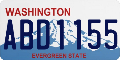 WA license plate ABD1155