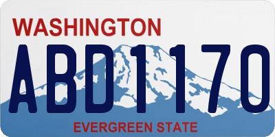 WA license plate ABD1170