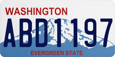 WA license plate ABD1197