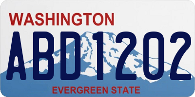 WA license plate ABD1202