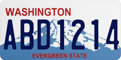 WA license plate ABD1214
