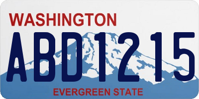 WA license plate ABD1215