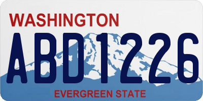 WA license plate ABD1226