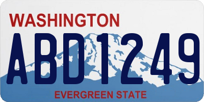 WA license plate ABD1249