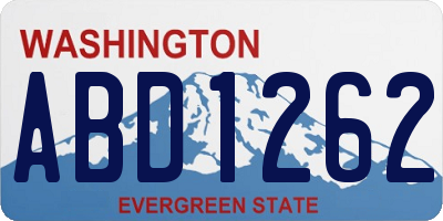 WA license plate ABD1262