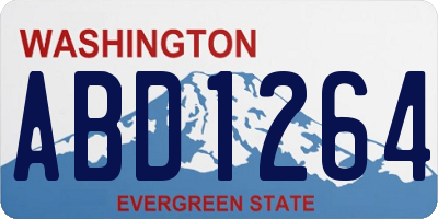 WA license plate ABD1264