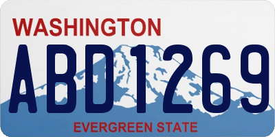 WA license plate ABD1269