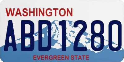 WA license plate ABD1280