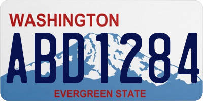 WA license plate ABD1284