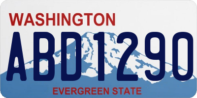 WA license plate ABD1290