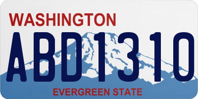 WA license plate ABD1310