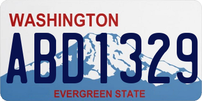 WA license plate ABD1329