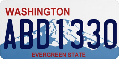 WA license plate ABD1330
