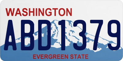 WA license plate ABD1379