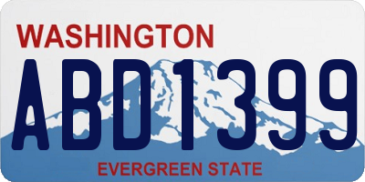 WA license plate ABD1399