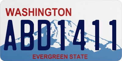 WA license plate ABD1411