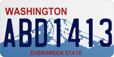 WA license plate ABD1413
