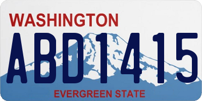 WA license plate ABD1415