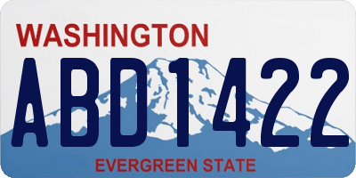 WA license plate ABD1422