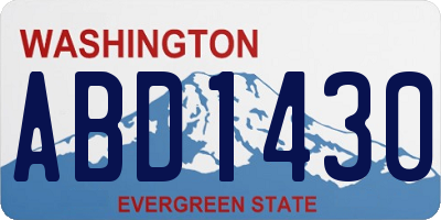 WA license plate ABD1430