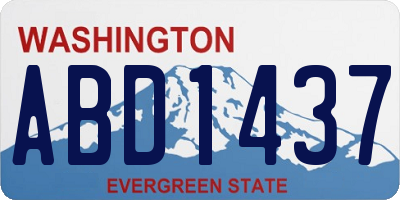 WA license plate ABD1437