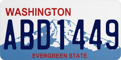 WA license plate ABD1449
