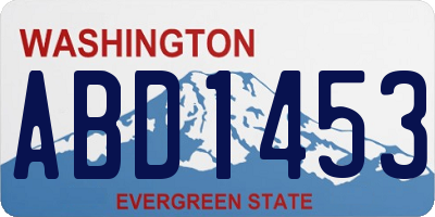 WA license plate ABD1453