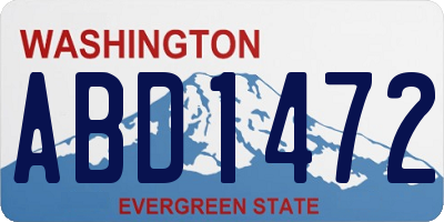 WA license plate ABD1472