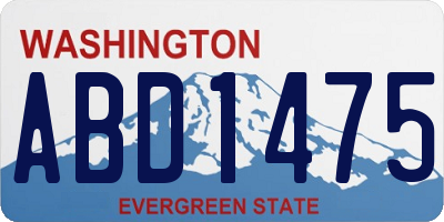 WA license plate ABD1475
