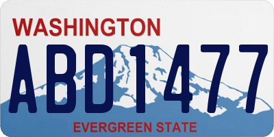 WA license plate ABD1477