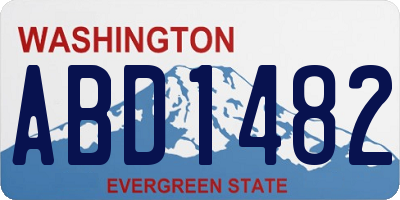 WA license plate ABD1482